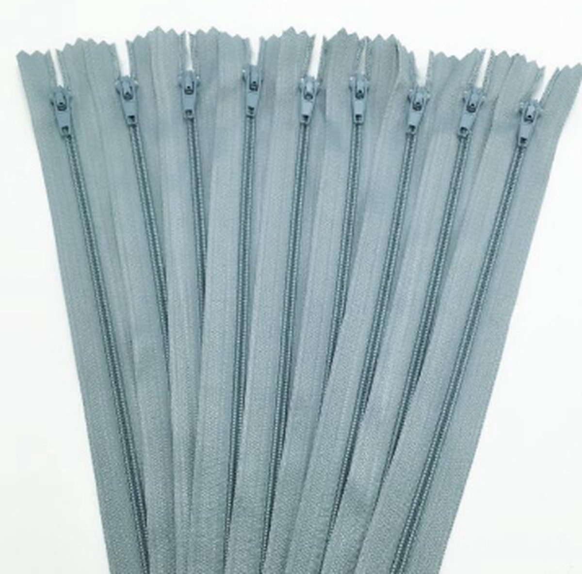 Close end rits grijs - 20 cm - 2 stuks