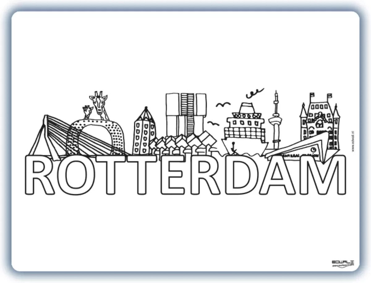 Placemat Rotterdam Skyline