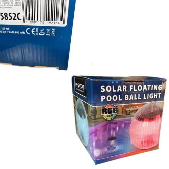 Joycome Zwembadverlichting op zonne-energie, vijverdecoratie, zwembadverlichting onderwater met afstandsbediening, dimbaar, kleurveranderende drijvende zwembadlamp, waterdicht, drijvende