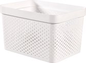 Curver infinity box dots 17L wit - 100% recycled