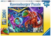 Puzzel 200 stukjes XXL Dino AND apos;s in de ruimte