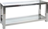 J-Line Console Roestvrij Staal/Glas Zilv 140X40X70Cm