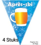 4 stuks Vlaggenlijn Bier party , 20 meter, Apres ski, Oktoberfest, verjaardag, Themafeest, Verjaardag