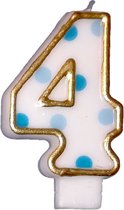 Nummerkaars 4 jaar blauw