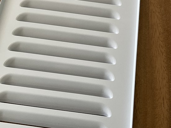 TQ4U Grille de ventilation - Grille à ailettes - 245 x 200 mm - Aluminium - Laqué Wit