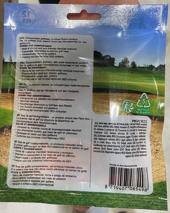 Compostable Golftees 12 stuks van Friendly Fox — afbeelding 2