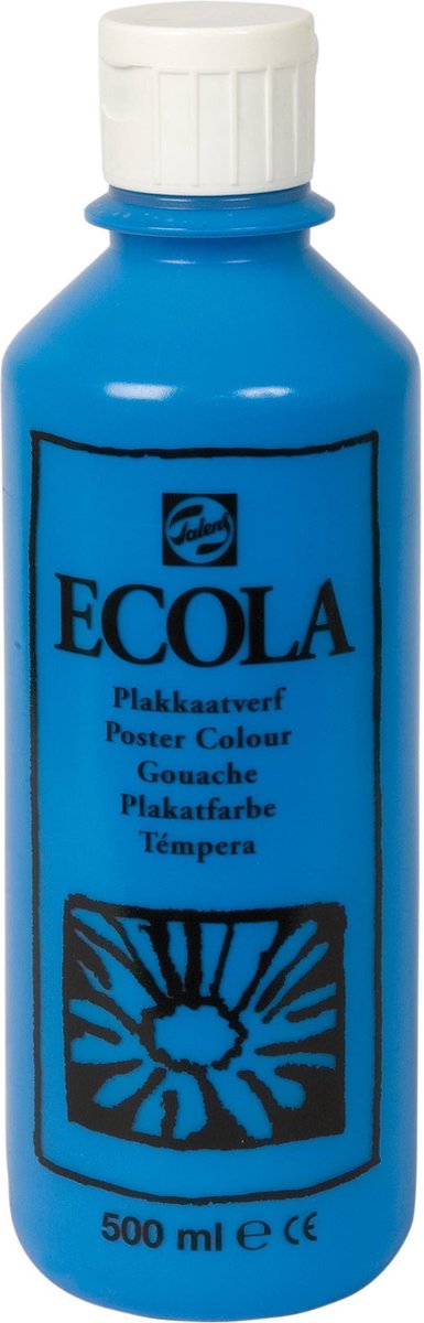 Ecola plakkaatverf 501 Lichtblauw (Cyaan) 500ML
