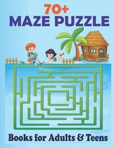 70+ Maze Puzzle Books for Adults & Teens: Relaxation and Stress Relief Maze Activity Book - Perfect gift for adults and kids