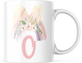 Paas Mok O regenboog konijnen oren | Paas cadeau | Pasen | Paasdecoratie | Pasen Decoratie | Grappige Cadeaus | Koffiemok | Koffiebeker | Theemok | Theebeker
