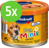 Vitakraft Dog Minis Kip Hondenworstjes - hondensnack - 12 Stuks - 5 Verpakkingen