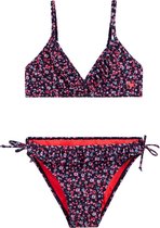 WE Fashion Meisjes bikini met volant en bloemendessin