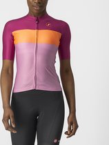 Castelli Fietsshirt Korte Mouwen Dames Roze Paars - AERO PRO W JERSEY PINK CORAL FLASH MAGENTA-S