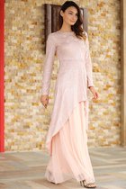 HASVEL-Maxi jurk Dames -Misty rosejurk- Maat S-Galajurk-Avondjurk-HASVEL-Women Maxi dress  -Powder Dress- Size S-Prom Dress-Evening Dress