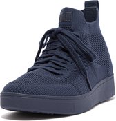 FitFlop Rally High Top Sneaker - Water-Resistant Knit BLAUW - Maat 36