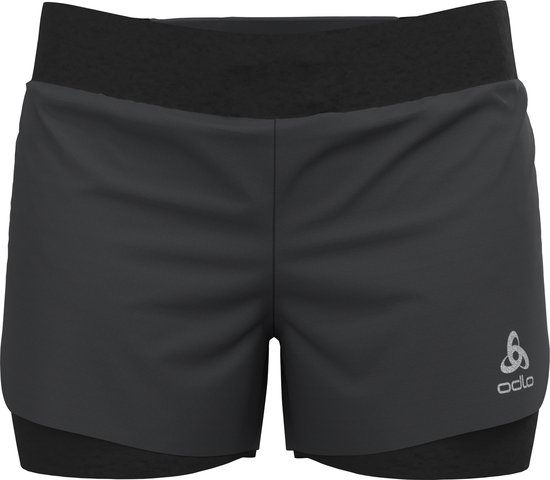 ODLO 2-in-1 Shorts Zeroweight 3 Inch Dames - Zwart - Maat XL