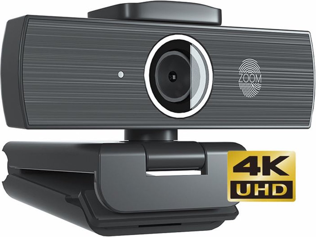 VICTOR® | Webcam 4K | 3840x 2160 px | UHD 60 fps | 8 MP | Autofocus | Twee Ingebouwde Microfoons | Zoom Sensor | Privacy Cover | Plug&Play!