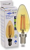 Kaarslamp - E14 - 4W - Super Warm Wit <2200K - Filament - Amber