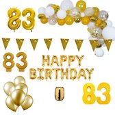 83 jaar Verjaardag Versiering Pakket Goud XL