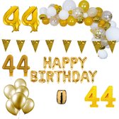 44 jaar Verjaardag Versiering Pakket Goud XL