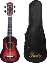 Fazley K5521-COL-R ColourTune sopraan ukelele + gigbag gitaartas