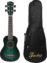 Fazley K5521-COL-G ColourTune sopraan ukelele + gigbag gitaartas