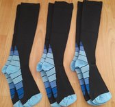 3 Paar Nylon Compressie Sokken - Unisex - Ondersteunende sokken voor Sporten en Dagelijks Gebruik - Voor Vrouwen Maat 35-42