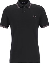 Fred Perry M3600 polo twin tipped shirt - heren polo - Black / Gunmetal / Gunmetal -  Maat: 3XL