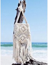 Schoudertasje -  Ibiza Boho Stijl -  Macramé - Dames - Crème