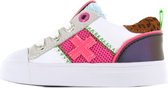 Shoesme witte lage sneaker met multi-color details