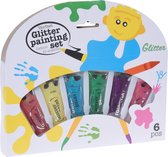 Verfset tubes glitter 6-delig