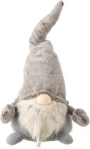 Kerstman | pluche | grijs | 47x34x (h)56 cm