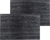 Set van 12x stuks placemats hout print ebbehout - PVC - 45 x 30 cm - Onderleggers