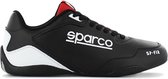 SPARCO Fashion SP-F12 - Heren Motorsport Sneakers Sport Casual Schoenen Black-White - Maat EU 47