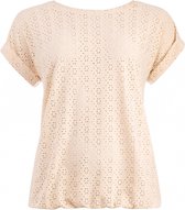 NED T-shirt Brisia Ss Ajour Sand 600 Dames Maat - XL
