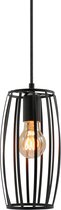 Hanglamp Maya - inclusief spiraal LED lamp - dimbaar - industrieel - zwart | voor de eetkamer