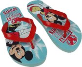 Mickey Mouse Summer Sports slippers - Lichtblauw / Rood / Multicolor - Kunststof / Foam - Maat 33-34 - Schoenen