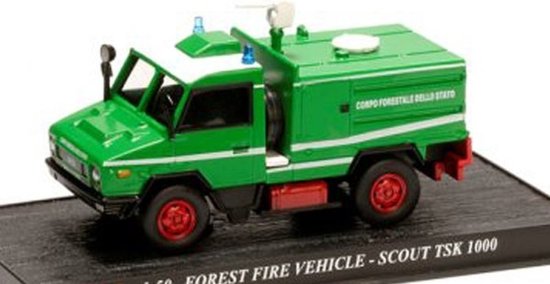 Forest Fire Vehicle Scout TSK 1000 (10cm) - 1:50 del Prado {Modelauto - Schaalmodel - Miniatuurauto - Brandweer - Brandweerauto}