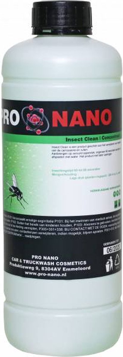 ProNano | Pro Nano Insect Clean Concentraat 1L | Nano Technologie | Insect Clean is een product geschikt voor het verwijderen van insecten van de carrosserie en ruiten.