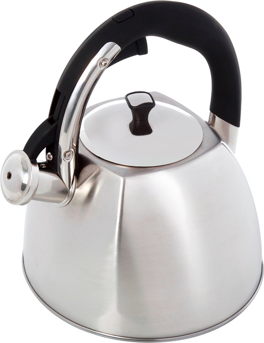 Maestro - Waterkoker met Deksel en Fluit 3L | Roestvrij Staal Wit Perfect Voor Uw Keuken