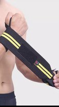 Premium kwaliteit polsbanden-2 Stuks-Polsversteviging-Polsbescherming-Polsbandage-Wrist support-Wrist wraps-Geel-Zwart-Elastisch-Professioneel-Fitness-Krachttraining-Powerliften-Crossfit-Yoga