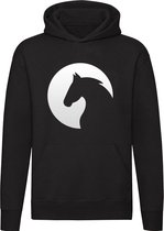 Paard logo Hoodie - dieren - horse - manege - paardrijden - pony - unisex - trui - sweater - capuchon