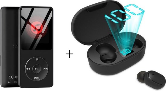 combinatie enz Rijpen MP3 speler 16gb - Inclusief bluetooth oortjes - FM Radio en  Spraakrecorder... | bol.com