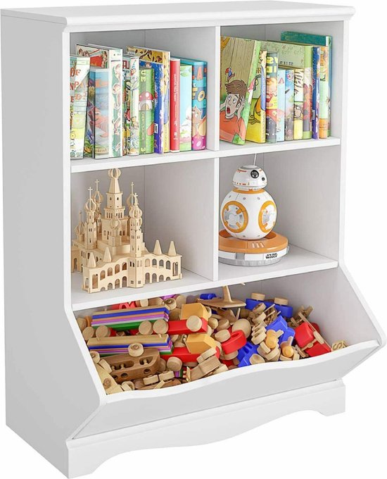 BukkitBow - Boekenkast Voor Kinderen - Boekenkast Met 5 Compartimenten Speelgoedkast Kind Opbergkast 668