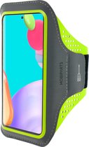 Samsung Galaxy A52 Hoesje - Mobiparts - Comfort Fit Serie - Neopreen Sportarmband - Neon Green - Hoesje Geschikt Voor Samsung Galaxy A52
