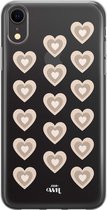 xoxo Wildhearts case voor iPhone XR - Retro Hearts Nude - xoxo Wildhearts Transparant Case