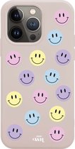 xoxo Wildhearts case voor iPhone 13 Pro Max - Smiley Colors Beige - iPhone Color Case