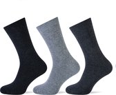 Sokken Teckel | uni sokken | katoen | grijs | 3-pack