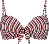 Sassy Stripe balconette bikinitop Meerkleurig, Roze, Groen maat 38C (75C)