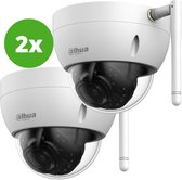 Dahua Full HD WiFi Dome Camera met nachtzicht - Geschikt voor binnen & buiten - Set van 2 stuks