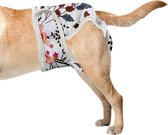Loopsheidbroekje hond - Roze bloem - Maat S - Herbruikbaar - Hondenluier - Wasbaar